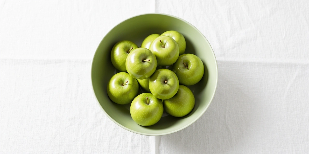 Fresh green apples symbolizing clean nutrition